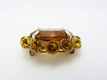 Load image into Gallery viewer, Vintage Amber Glass Sphinx Brooch