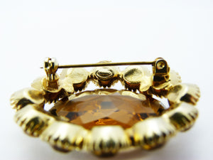 Vintage Amber Glass Sphinx Brooch