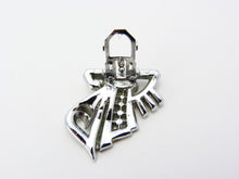 Load image into Gallery viewer, Vintage Art Deco Silver &amp; Paste Bow Dress Clip
