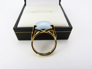 Vintage Sarah Coventry Art Glass Adjustable Ring