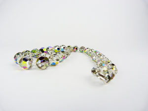 Vintage Aurora Borealis & Sterling Silver Clasp Necklace
