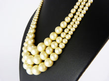 Load image into Gallery viewer, Vintage Multi-Strand Faux Pearl Necklace