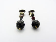 Load image into Gallery viewer, Vintage Red Glass Bead Clip On Earrings