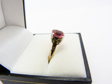 Load image into Gallery viewer, Art Deco H.G. &amp; Sons 9ct Gold and Silver Pink Tourmaline Paste Ring UK Size P
