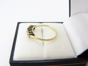 Vintage 9CT Gold Cubic Zirconia Ring UK N