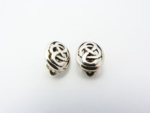 Load image into Gallery viewer, Vintage Sterling Silver Kit Heath Celtic Knot Clip On Earrings