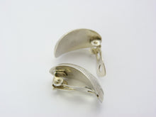 Load image into Gallery viewer, Vintage Sterling Silver Engraved Clip On Earrings