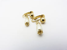 Load image into Gallery viewer, Vintage Sarah Coventry Gold Tone Faux Pearl Clip On Earrings