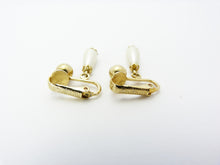 Load image into Gallery viewer, Vintage Sarah Coventry Gold Tone Faux Pearl Clip On Earrings