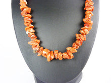 Load image into Gallery viewer, Vintage Red Chip Coral &amp; Silver Clasp Necklace