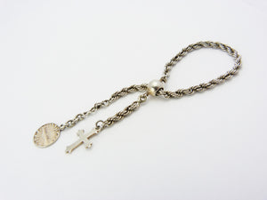 Vintage Silver Lourdes Rosary & Crucifix