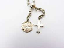 Load image into Gallery viewer, Vintage Silver Lourdes Rosary &amp; Crucifix