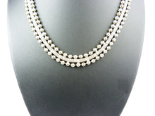 Load image into Gallery viewer, Antique Victorian Silver Plated Ball Bib Collar Necklace