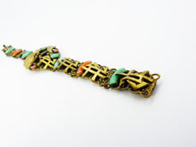 Load image into Gallery viewer, Art Deco Max Neiger Czech Brass Buddha Bracelet