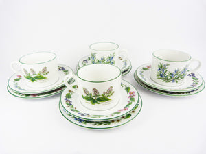 Royal Worcester Herbs Tea Cups Set