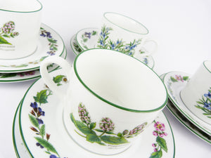 Royal Worcester Herbs Tea Cups Set