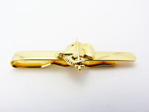 Vintage Gold Tone Elephant & Sword Tie Clip