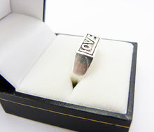 Load image into Gallery viewer, Vintage Silver Love Ring Size R