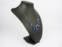 Load image into Gallery viewer, Vintage Art Deco Blue Glass Necklace