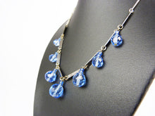 Load image into Gallery viewer, Vintage Art Deco Blue Glass Necklace
