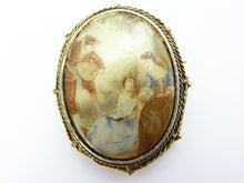 Load image into Gallery viewer, Vintage Limoge Cameo Style Hollywood Brooch