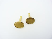 Load image into Gallery viewer, Vintage Brushed Gold Oval Cufflinks - West Germany