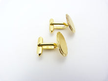 Load image into Gallery viewer, Vintage Brushed Gold Oval Cufflinks - West Germany