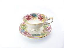 Load image into Gallery viewer, Vintage Crownford Queen&#39;s Fine Bone China Art Deco Floral Tea Cup &amp; Saucer