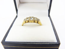 Load image into Gallery viewer, Art Deco Rolled Gold &amp; Clear Paste Ring