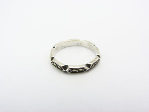 Vintage Silver Marcasite Eternity Band Ring