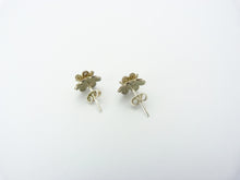Load image into Gallery viewer, Vintage Sterling Silver Filigree Rose Flower Stud Earrings
