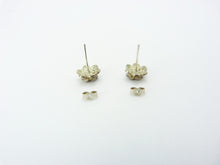 Load image into Gallery viewer, Vintage Sterling Silver Filigree Rose Flower Stud Earrings