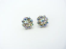 Load image into Gallery viewer, Vintage Aurora Borealis Crystal Clip On Earrings