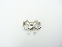 Load image into Gallery viewer, Vintage Silver Tone Crystal Rhinestone Bow Brooch