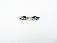 Load image into Gallery viewer, Vintage Silver Delft Blue &amp; White Dutch Clog Charm