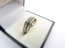 Load image into Gallery viewer, Vintage Art Deco 9CT Gold &amp; Silver Marcasite Eternity Ring