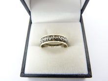 Load image into Gallery viewer, Vintage Art Deco 9CT Gold &amp; Silver Marcasite Eternity Ring