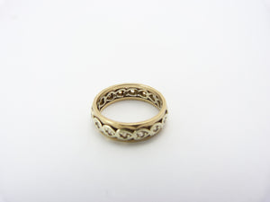 Vintage 9CT Yellow & White Gold Spinel Eternity Ring