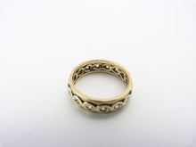 Load image into Gallery viewer, Vintage 9CT Yellow &amp; White Gold Spinel Eternity Ring