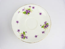 Load image into Gallery viewer, Vintage Adderley Bone China Violet Footed Tea Cup &amp; Saucer