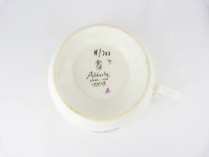 Vintage Adderley Bone China Violet Footed Tea Cup & Saucer