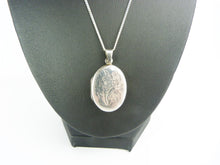 Load image into Gallery viewer, Vintage Sterling Silver Oval Engraved Locket