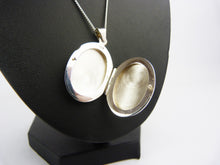 Load image into Gallery viewer, Vintage Sterling Silver Oval Engraved Locket
