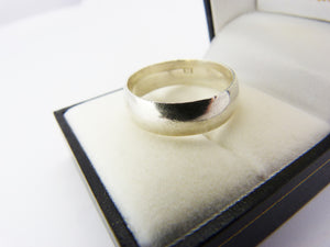 Vintage Sterling Silver Wedding Band Ring UK Size R