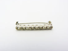 Load image into Gallery viewer, Vintage Clear Paste Nine Stone Bar Brooch