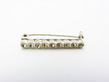Load image into Gallery viewer, Vintage Clear Paste Nine Stone Bar Brooch