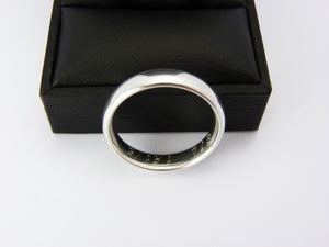 Vintage Silver Wedding Band Ring UK Size U