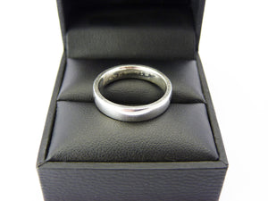 Vintage Silver Wedding Band Ring - UK Size N