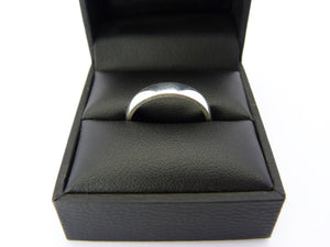Vintage Silver Wedding Band Ring - UK Size N