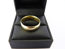 Load image into Gallery viewer, Vintage Gold Plated Wedding Band Ring UK Size T Half
